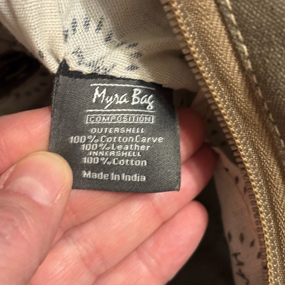 Myra Bag Canvas Leather Crossbody Messenger Vintage Military Style - Picture 7 of 7